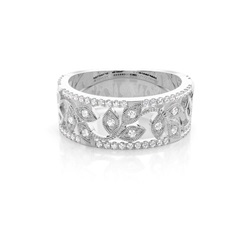 2 Prong Setting Round Half Eternity Diamond Ring