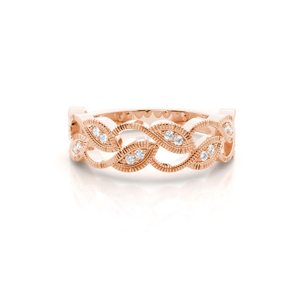 Prong Setting Round Half Eternity Diamond Ring