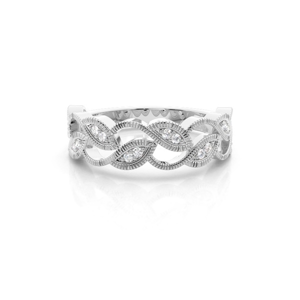 Prong Setting Round Half Eternity Diamond Ring
