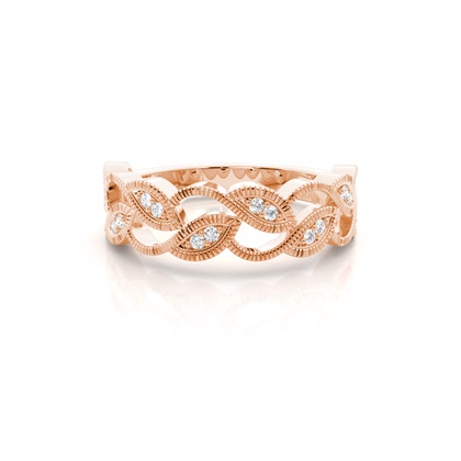 Rose Gold Half Eternity Diamond Rings