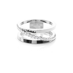 Runder Diamant Fashion Ring in einer Pavéfassung