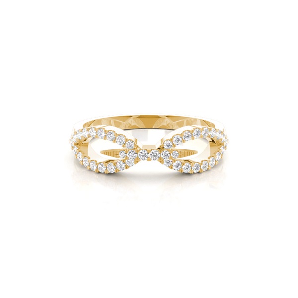 Pave Setting Round Diamond Fashion Ring