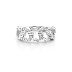 Runder Diamant Fashion Ring in einer Pavéfassung