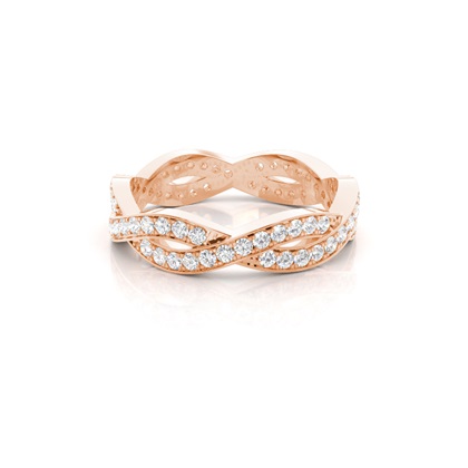 Rose Gold Diamond Anniversary Rings