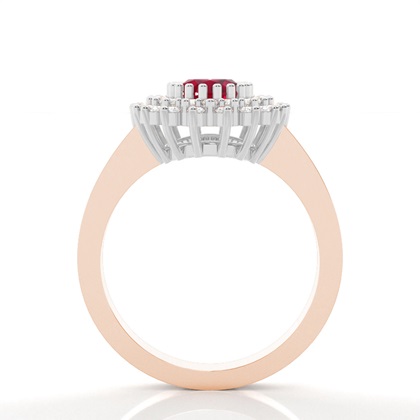 Zinke Rubin Oval Halo Ring