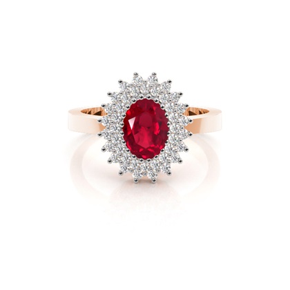 Rose Gold Gemstone Diamond Engagement Rings