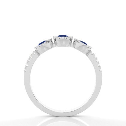 Brilliant Weißgold Saphir Diamantringe