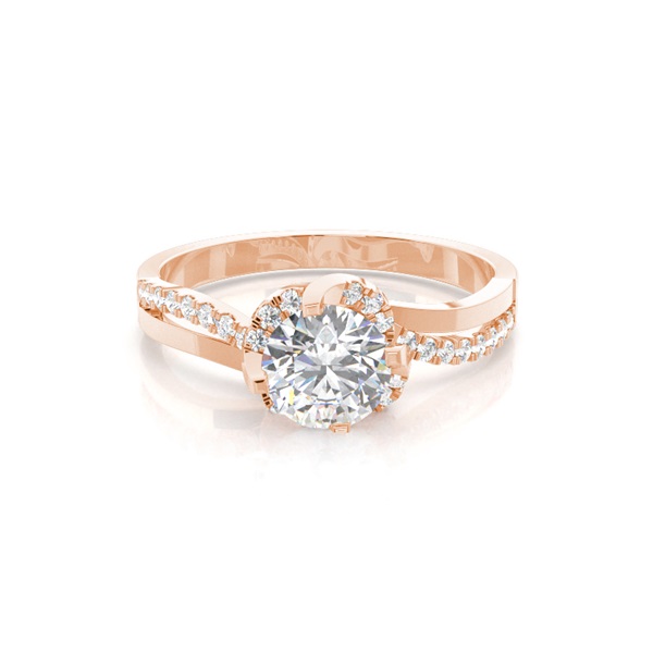 White Gold Side Stone Diamond Engagement Ring