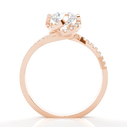 Rose Gold Twisted Engagement Rings