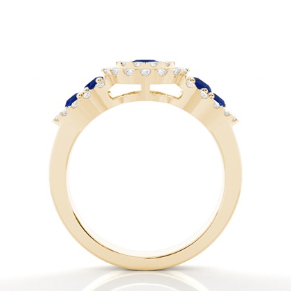 Yellow Gold Sapphire Engagement Rings