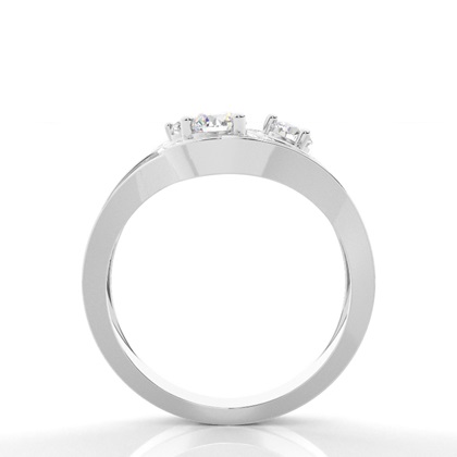 3 Prong Setting Round Diamond Fashion Ring