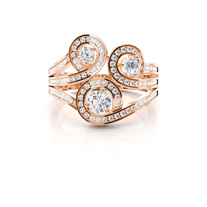 Rose Gold Statement Diamond Rings