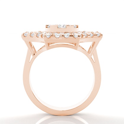 Rose Gold Statement Diamond Rings