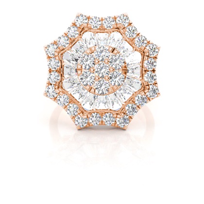 Rose Gold Statement Diamond Rings