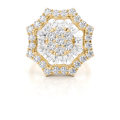 Yellow Gold Statement Diamond Rings