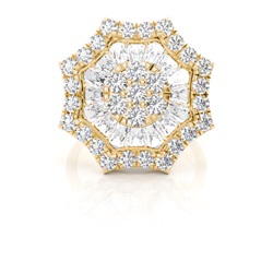 Diamant-Clusterring in runder Krappenfassung