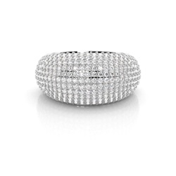 Runder Diamant-Modering in einer Krappenfassung