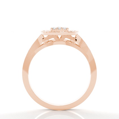 Rose Gold Diamond Cluster Rings