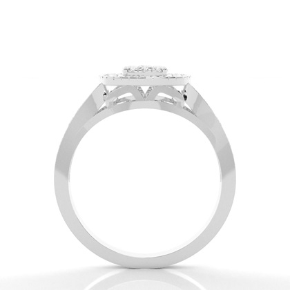 Round Cluster Diamond Rings