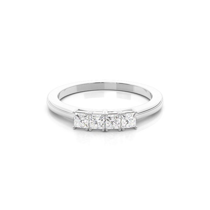 Princess Diamond Half Eternity Rings