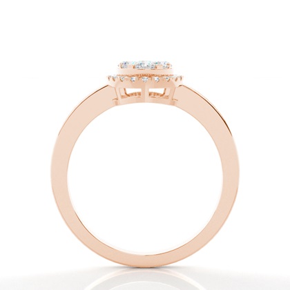 Diamant-Clusterring in runder Krappenfassung