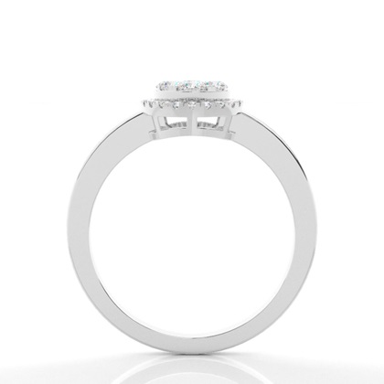 Diamant-Clusterring in runder Krappenfassung