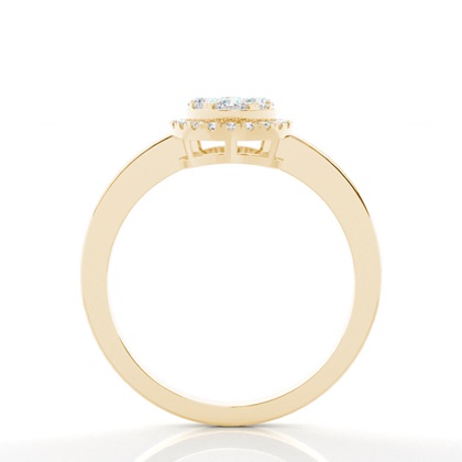 Diamant-Clusterring in runder Krappenfassung