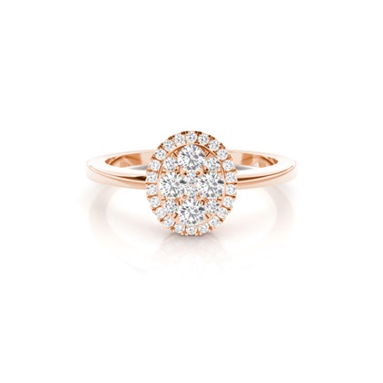 Prong Setting Round Diamond Cluster Ring