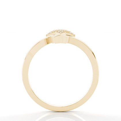 Yellow Gold Cluster Diamond Rings