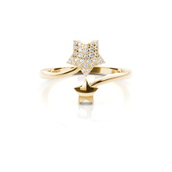 Weißgold Cluster Diamantring