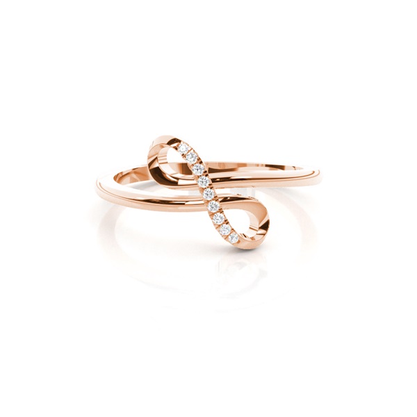 Prong Setting Round Diamond Promise Ring
