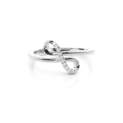 Prong Setting Round Diamond Promise Ring