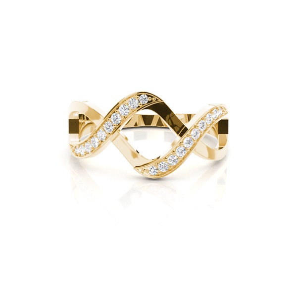 Pave Setting Round Diamond Promise Ring