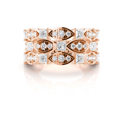 Rose Gold Statement Diamond Rings