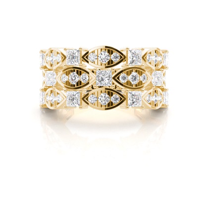 Yellow Gold Statement Diamond Rings