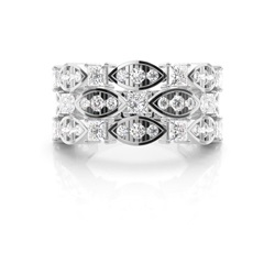 Runder Diamant Fashion Ring in einer Pavéfassung