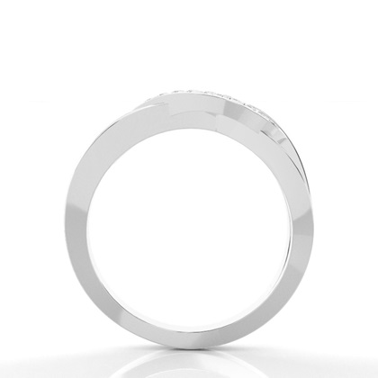 Pave Setting Round Diamond Promise Ring