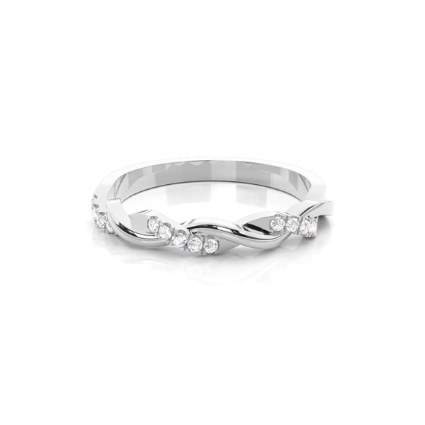 2.20mm Studded Slight Comfort Fit Diamond Shaped Band
