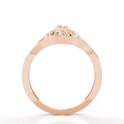 Rose Gold Diamond Cluster Rings