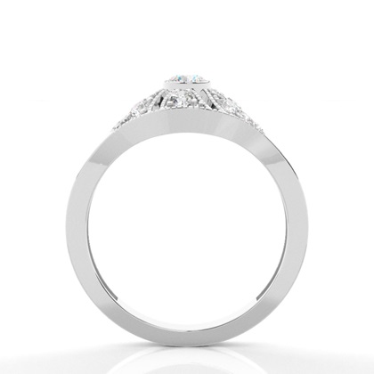 Weißgold Cluster Diamantring