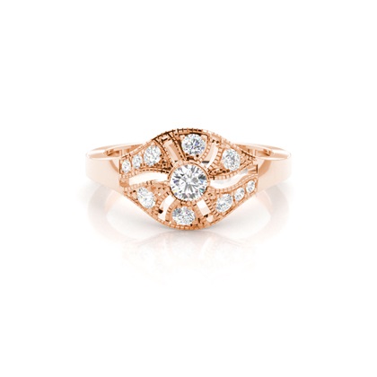 Rose Gold Diamond Cluster Rings