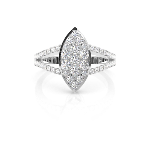 Prong Setting Round Diamond Cluster Ring
