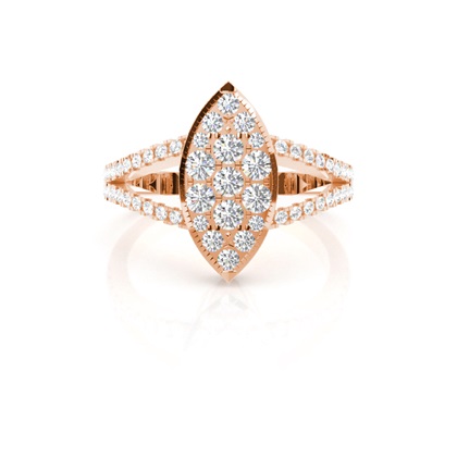 Rose Gold Diamond Cluster Rings