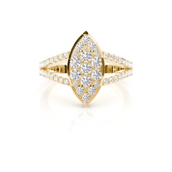 Diamant-Clusterring in runder Krappenfassung