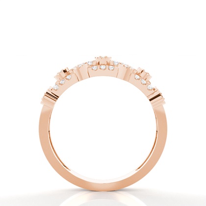 Rose Gold Half Eternity Diamond Rings