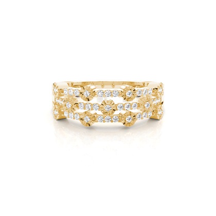 Yellow Gold Eternity Diamond Rings