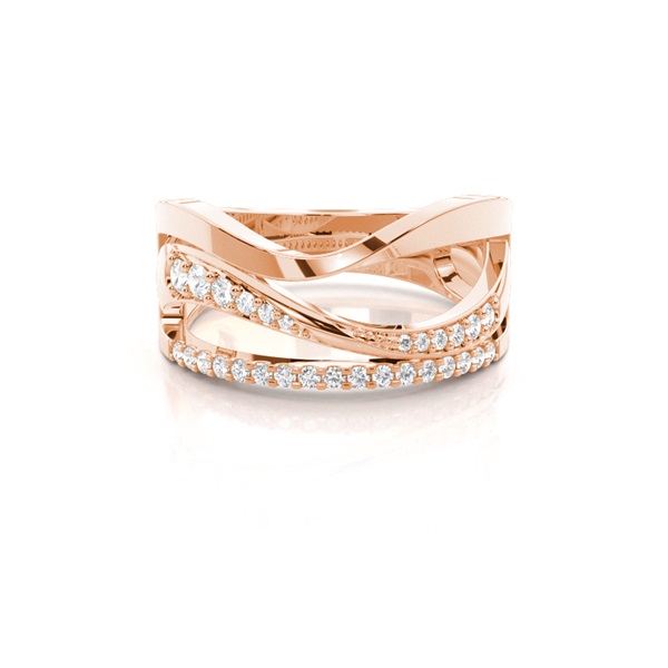 Pave Setting Round Diamond Fashion Ring