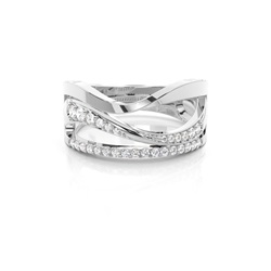 Pave Setting Round Diamond Fashion Ring