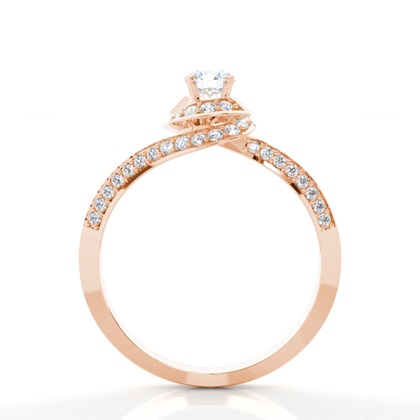 Rose Gold Halo Diamond Engagement Rings