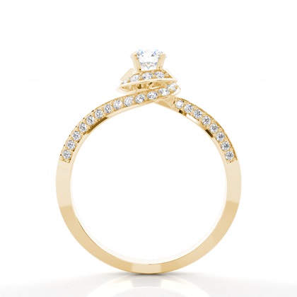 Yellow Gold Halo Engagement Rings